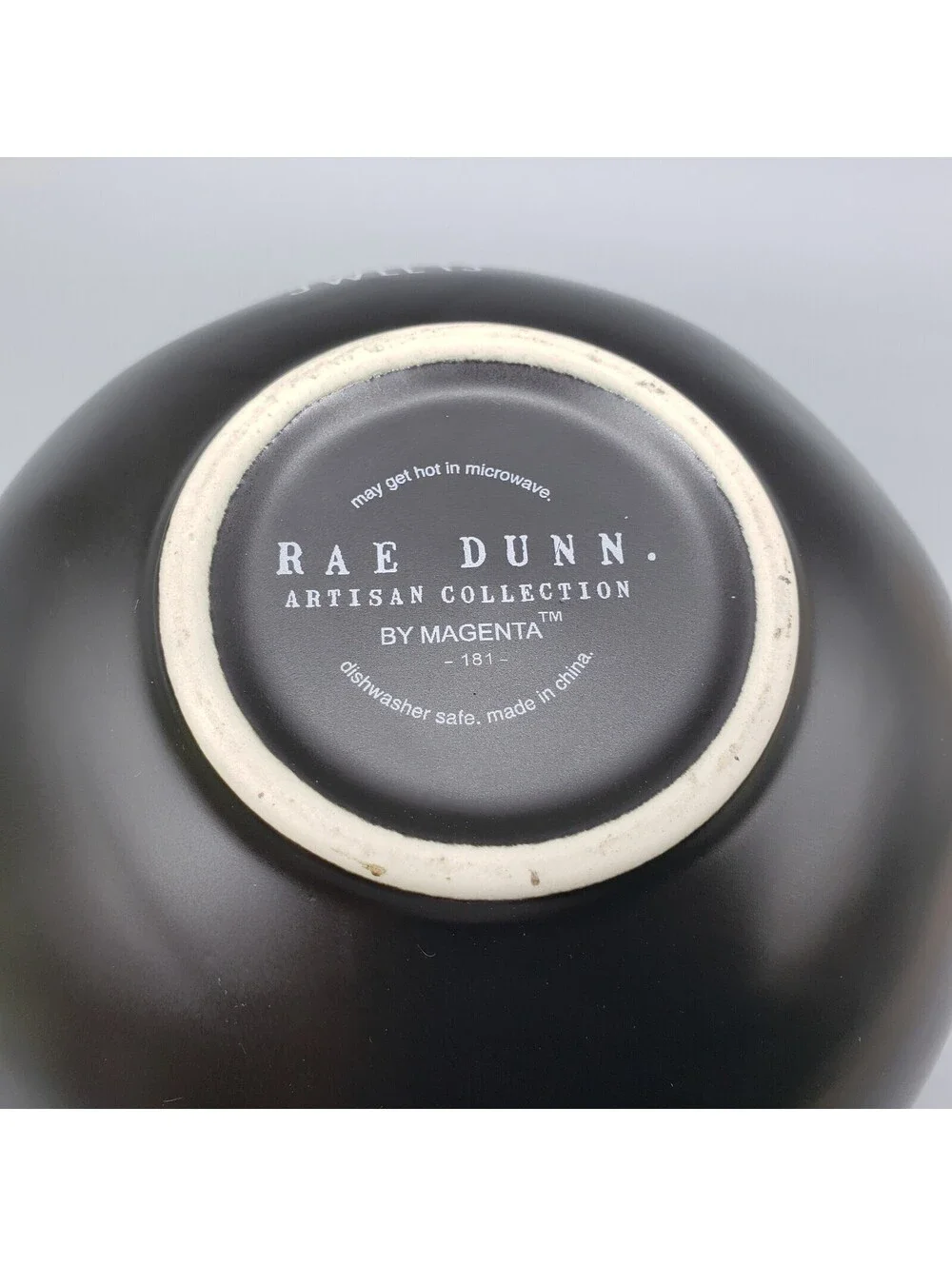 Rae Dunn Black Mixing Bowl Dancing Skeleton SWEETS Nesting Magenta Halloween